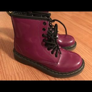 Dr Martens purple patent leather boots sz 13 kids
